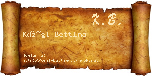 Kégl Bettina névjegykártya
